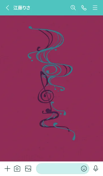 [LINE着せ替え] 和音 流水 音楽記号 艶やか04版の画像2