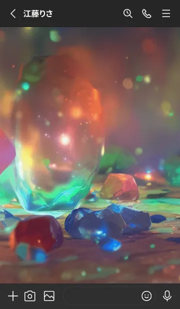 [LINE着せ替え] Fantasy Crystal - 004 BKの画像2