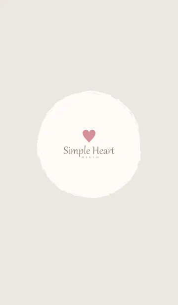 [LINE着せ替え] Simple Heart Dusky Beige - NATURALの画像1