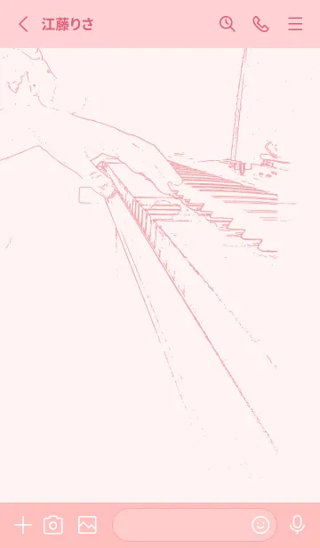 [LINE着せ替え] ピアノ演奏  桜色の画像2