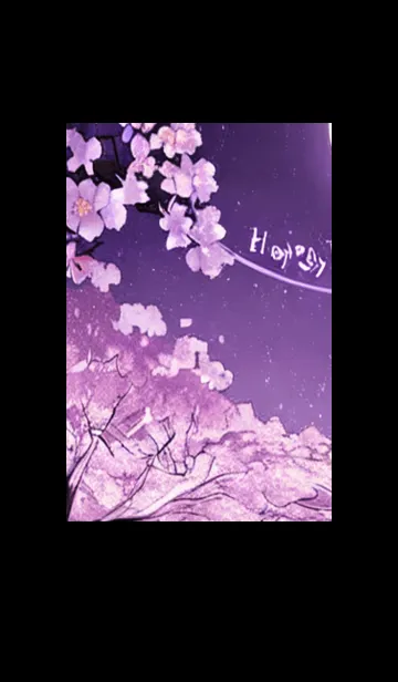 [LINE着せ替え] 月光夜桜#DG016。の画像1