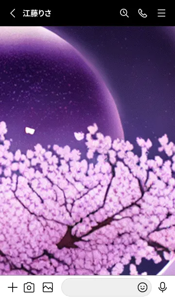 [LINE着せ替え] 月光夜桜#DG015。の画像2