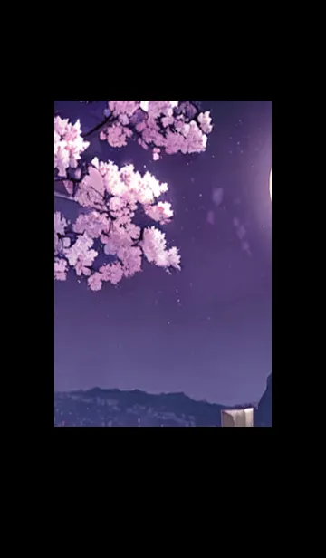 [LINE着せ替え] 月光夜桜#DG014。の画像1