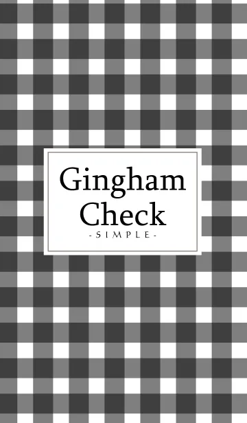 [LINE着せ替え] Gingham Check Black - SIMPLEの画像1