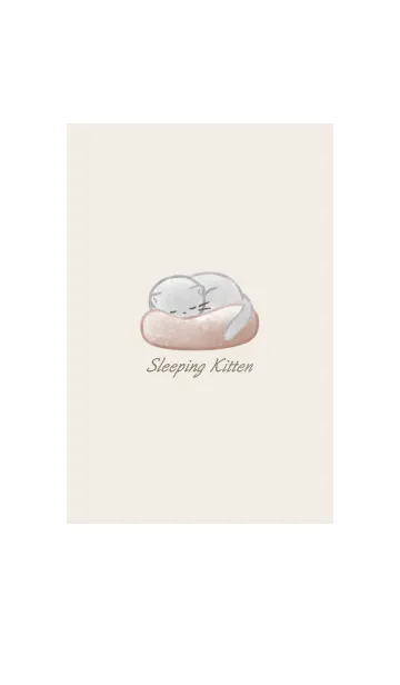 [LINE着せ替え] おやすみ子猫 -ピンク-の画像1