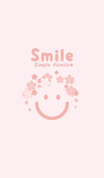 [LINE着せ替え] スマイル＆桜 薄桜の画像1