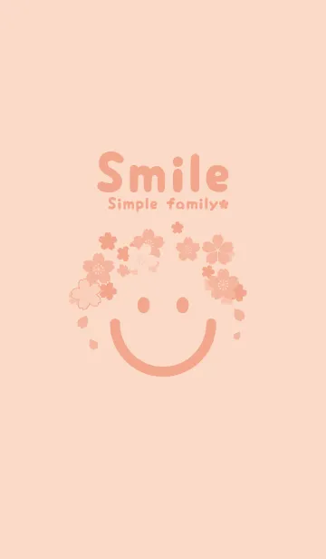 [LINE着せ替え] スマイル＆桜 シェルピンクの画像1