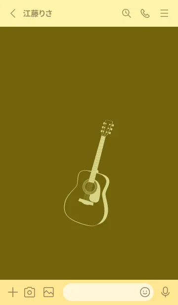 [LINE着せ替え] GUITAR COLOR  オリーブの画像2