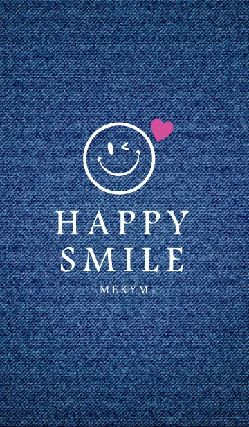 [LINE着せ替え] HAPPY SMILE DENIM HEART-MEKYM 27の画像1