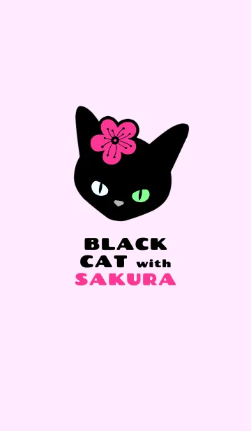 [LINE着せ替え] クロネコとサクラ 13の画像1