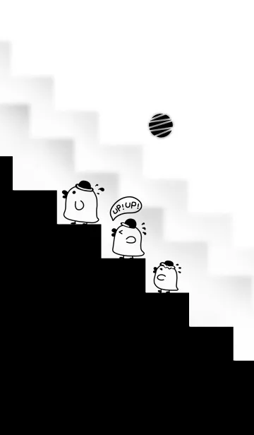 [LINE着せ替え] Duck！ UP UP！ - White (bw5)の画像1