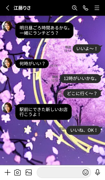 [LINE着せ替え] 月光夜桜#DI02。の画像3