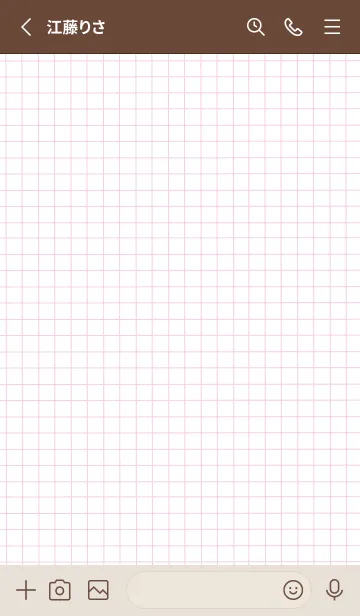 [LINE着せ替え] 方眼紙の着せかえ/ローズピンクの画像2