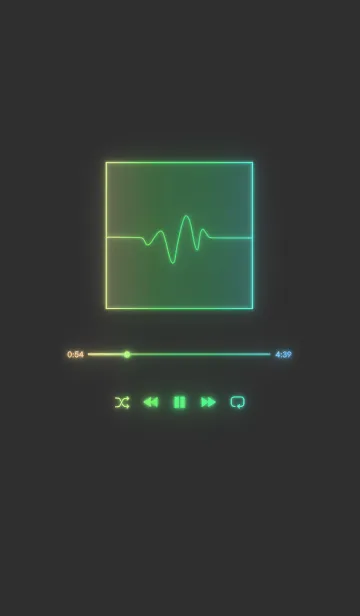 [LINE着せ替え] MUSIC PLAYER - GLOW - マットブラック 55の画像1