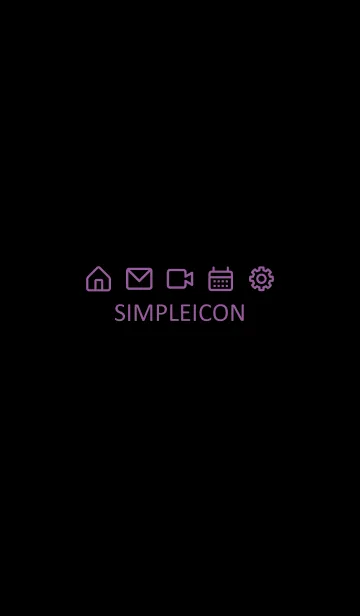 [LINE着せ替え] SIMPLE ICON -BLACK- 26の画像1