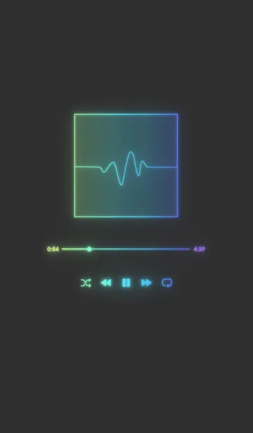 [LINE着せ替え] MUSIC PLAYER - GLOW - マットブラック 70の画像1