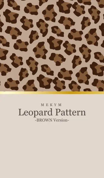 [LINE着せ替え] Leopard Pattern - BROWN 4の画像1