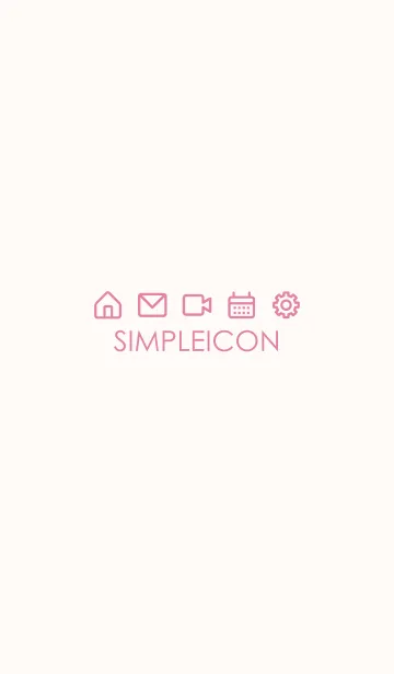 [LINE着せ替え] SIMPLE ICON -PINK BEIGE- 26の画像1