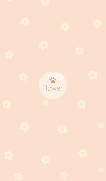 [LINE着せ替え] お花<肉球>オレンジ.の画像1