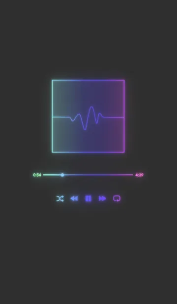 [LINE着せ替え] MUSIC PLAYER - GLOW - マットブラック 85の画像1