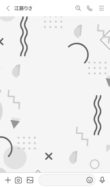 [LINE着せ替え] Play Geometric Grayの画像2