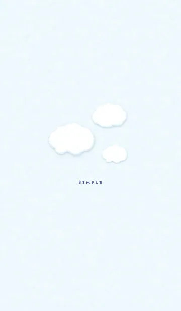 [LINE着せ替え] もこくも シンプル - アイス ブルーの画像1