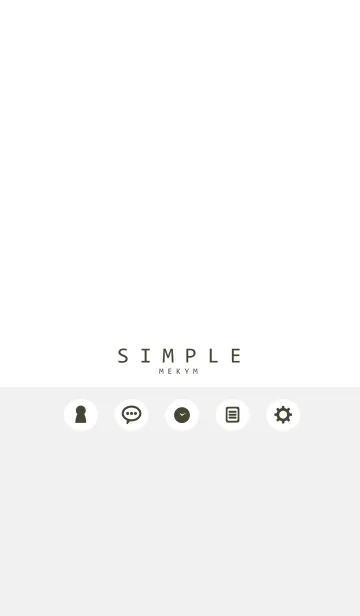 [LINE着せ替え] SIMPLE ICON-WHITE 16の画像1