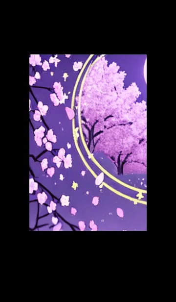 [LINE着せ替え] 月光夜桜#DI021。の画像1
