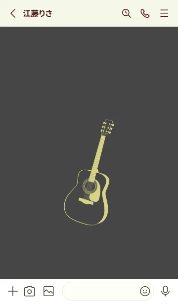 [LINE着せ替え] GUITAR COLOR  オリーブ茶の画像2
