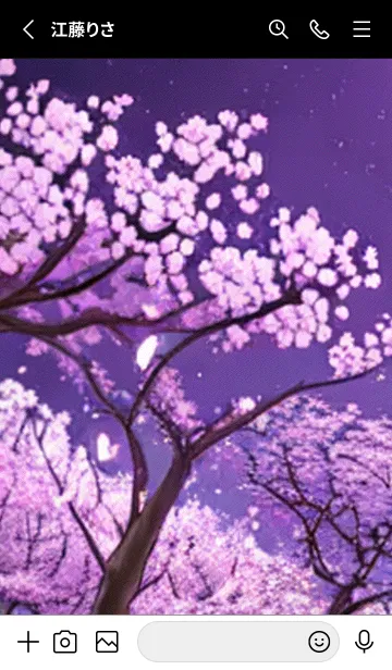 [LINE着せ替え] 月光夜桜#DI019。の画像2