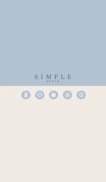 [LINE着せ替え] SIMPLE ICON BLUE - MEKYM 4の画像1