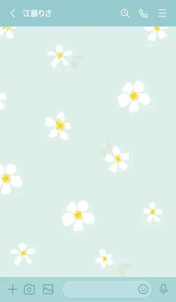 [LINE着せ替え] 白い花 大人カラー28の画像2