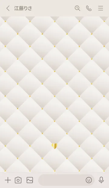 [LINE着せ替え] HEART QUILTING-PINK BEIGE 20の画像2