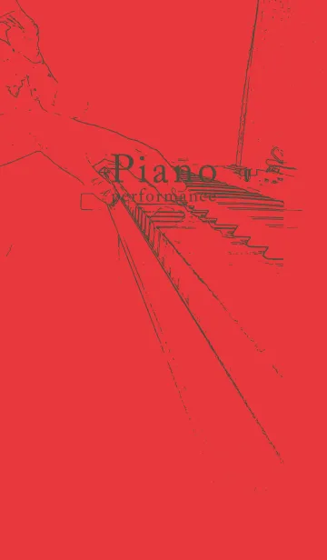 [LINE着せ替え] ピアノ演奏  シグナルレッドの画像1