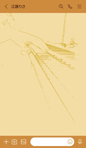 [LINE着せ替え] ピアノ演奏  砥粉色の画像2