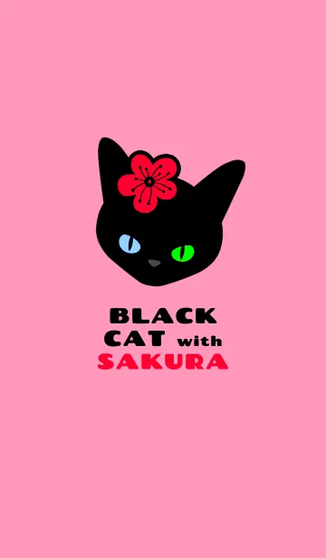 [LINE着せ替え] クロネコとサクラ 14の画像1