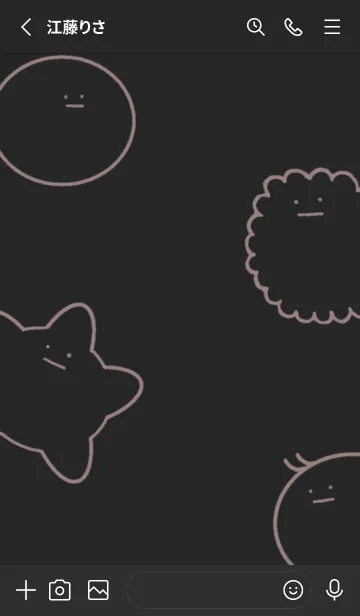 [LINE着せ替え] 血球たちの着せ替え（黒）の画像2