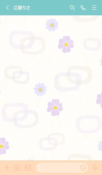 [LINE着せ替え] 花と輪20の画像2