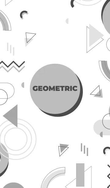 [LINE着せ替え] Full Geometric Grayscaleの画像1