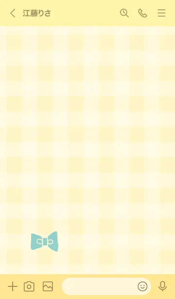 [LINE着せ替え] チェック柄 リボン11の画像2