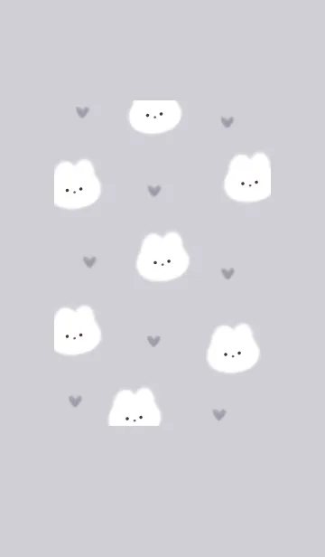 [LINE着せ替え] ふわ兎とハート♥ウィスタリア08_1の画像1