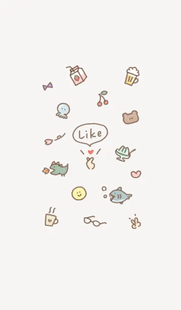 [LINE着せ替え] 指ハート2♥ブラウン02_1の画像1