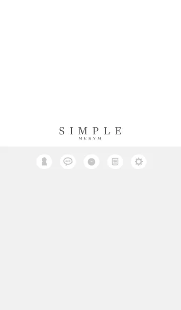 [LINE着せ替え] SIMPLE ICON WHITE - MEKYM 4の画像1