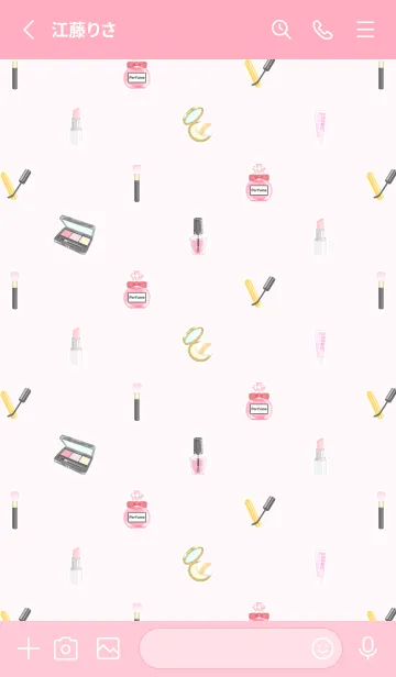[LINE着せ替え] Cosmetics☆light pinkの画像2