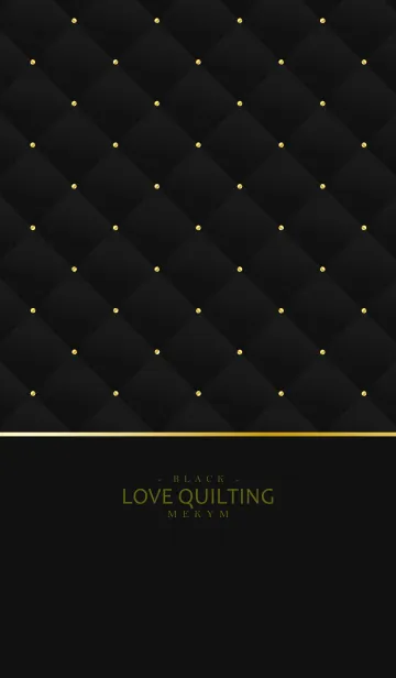 [LINE着せ替え] LOVE QUILTING BLACK 33の画像1