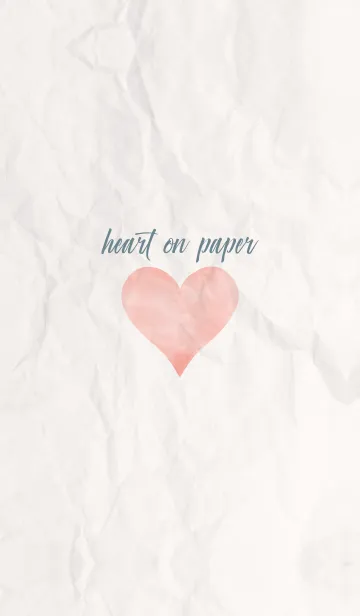 [LINE着せ替え] simple watercolor heart on paper 21の画像1