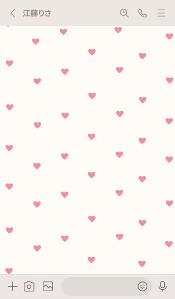 [LINE着せ替え] pattern_heart (peach pink)の画像2