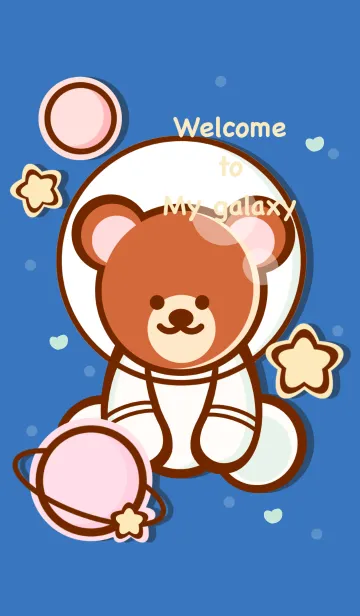 [LINE着せ替え] Pastel bear galaxy 7の画像1