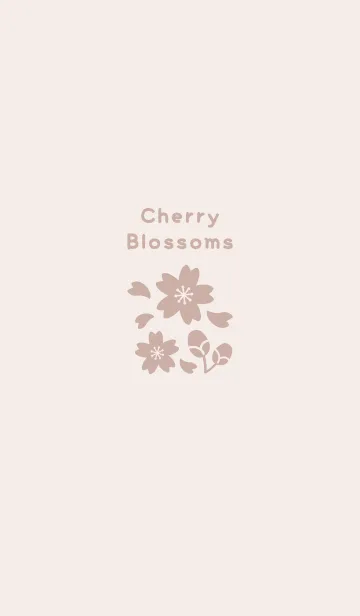 [LINE着せ替え] 桜14<ブラウン>の画像1