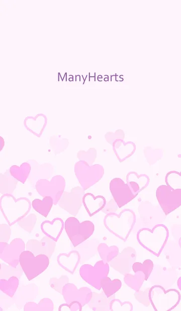 [LINE着せ替え] Many Hearts-PURPLE 17の画像1